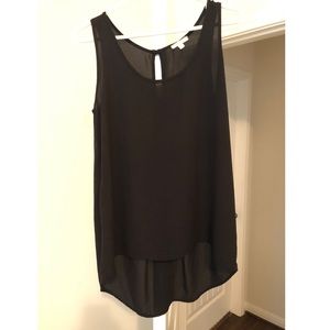 Pleione Black High-Low Blouse